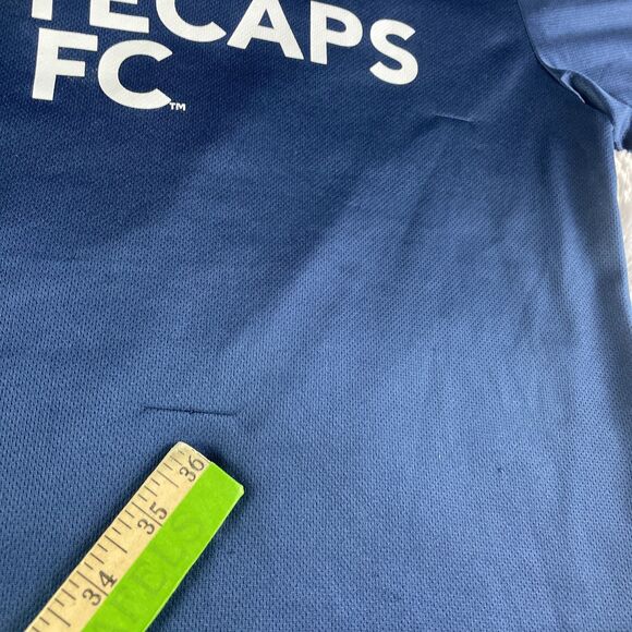 Vancouver Whitecaps Jersey Mens Small Blue White Adidas Carlyle Mitchel 2013 Kit - Picture 5 of 12